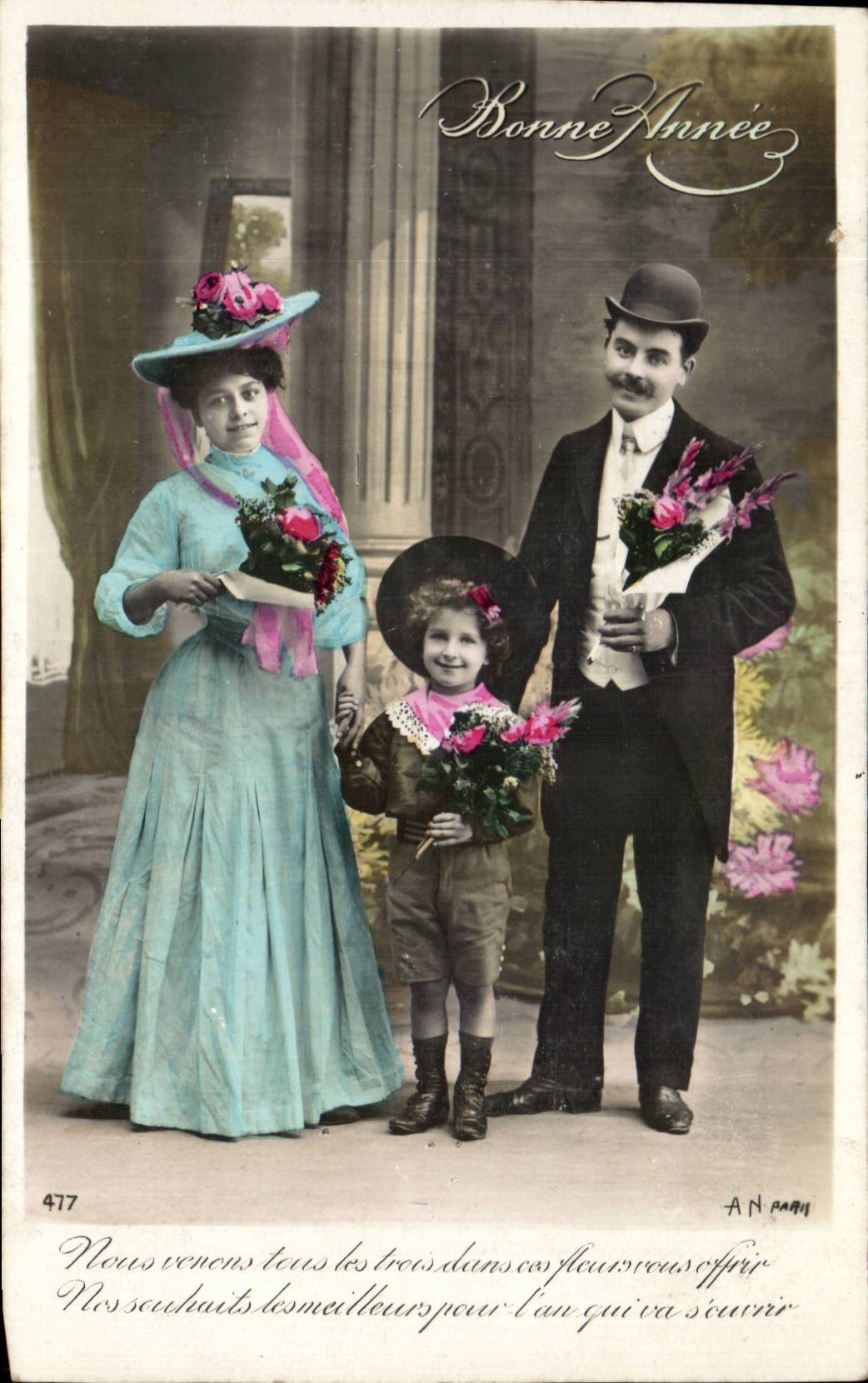 CPA Fantasy Woman and couple Happy New Year