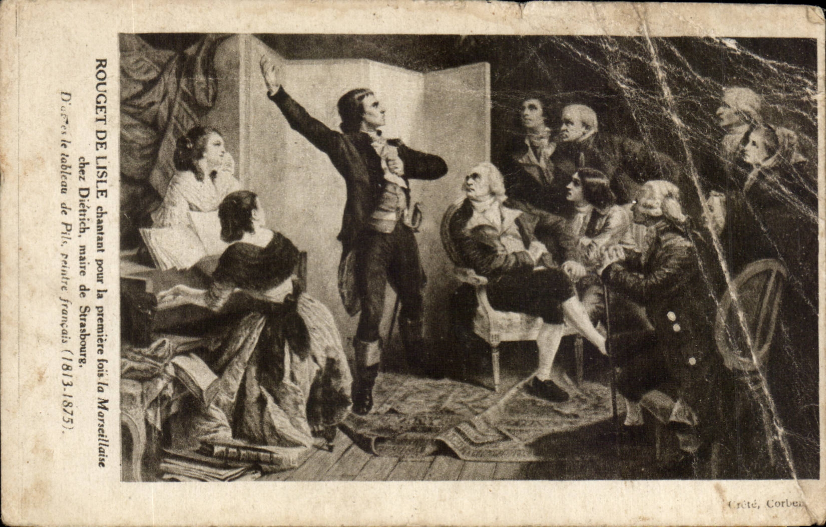 CPA Mullet of the isle the Marseillaise chantee at dietrich mayor of Strasbourg