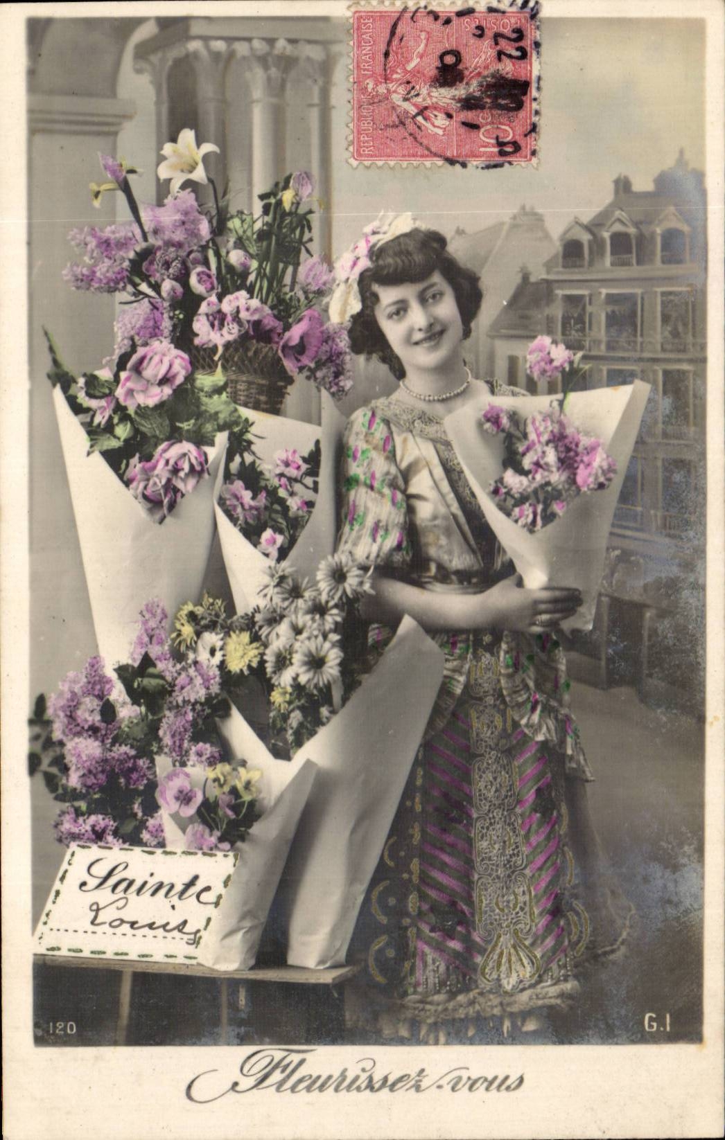 CPA Fantasy Woman Sainte Louise