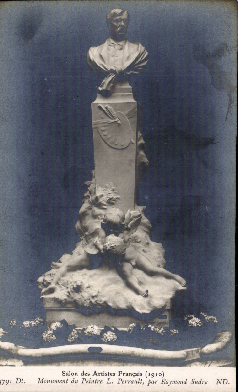 CPA Phantasie-Wohnzimmer des franzosischen Kunstler (1910) Denkmales des Malers L Perrault durch Raymond Sudre