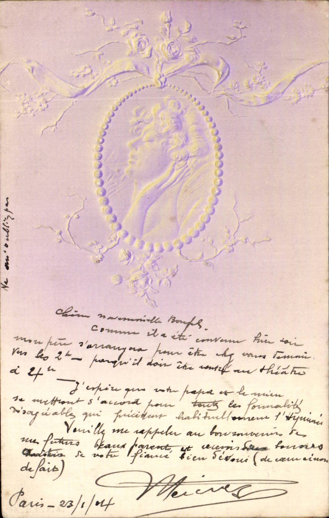 CPA Fantasy Woman Head in relief