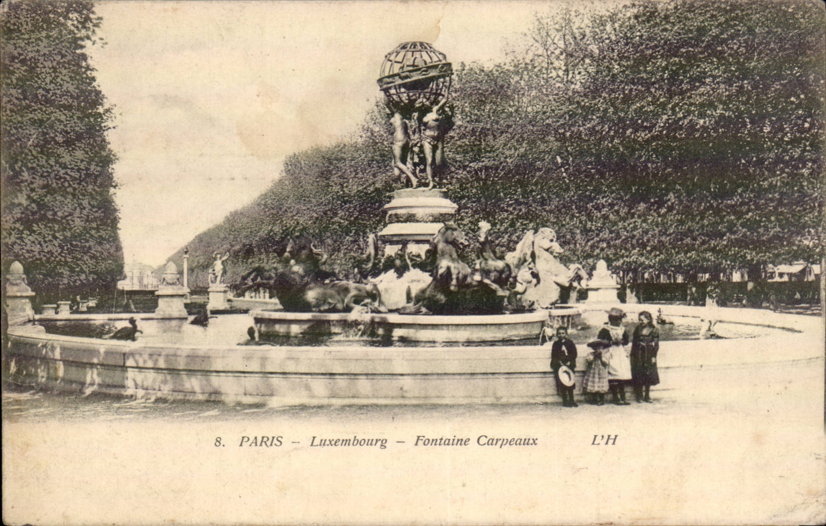 Paris CPA Luxembourg Carpeaux Fountain