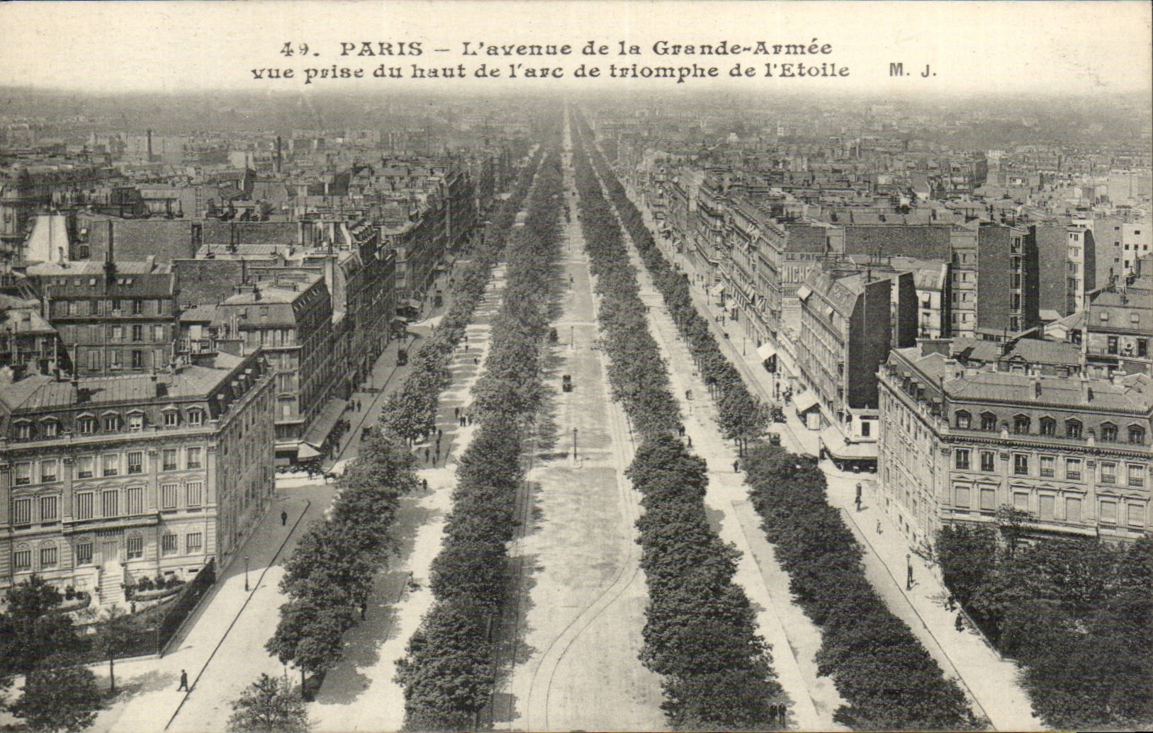 Paris CPA Which occurred of the Large army seen from of Arc de Triomphe of Etoile