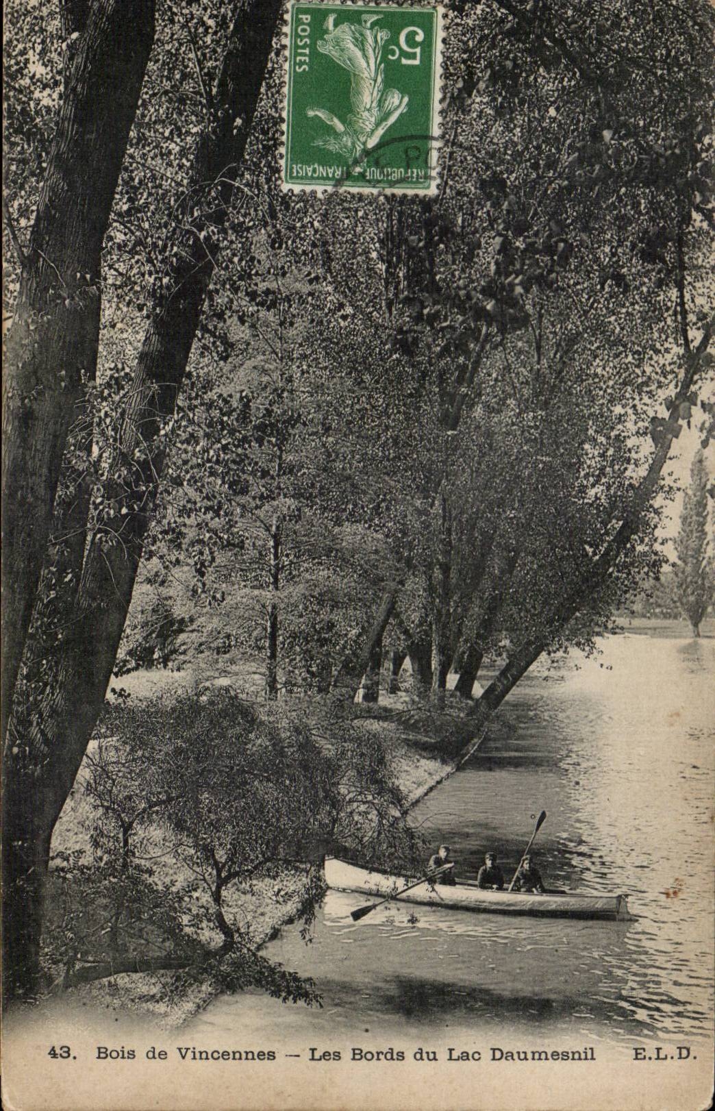 CPA Vincennes edges of the lake Daumesnil