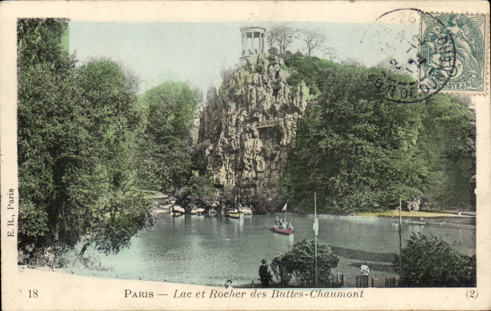 CPA Paris Lake of the rock of the Chaumont Hillocks
