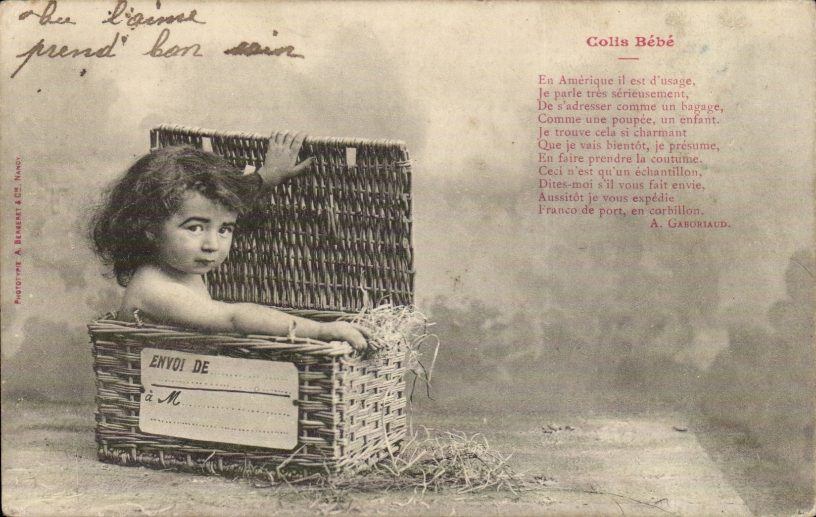 Fantasy - Baby - Baby in has tennis shoe - CPA