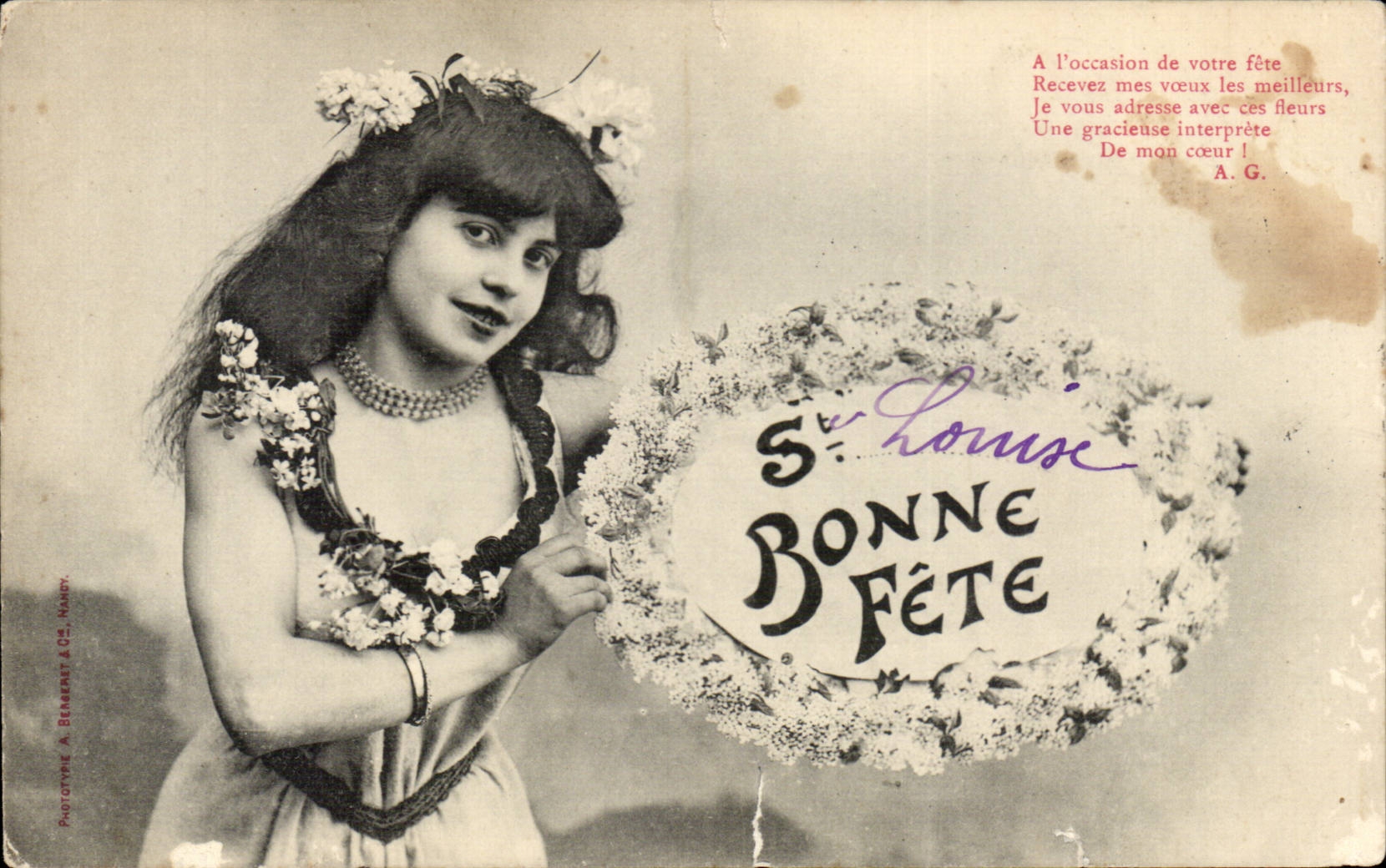 Fantasy - Woman - Beautiful dark haired woman - Good Festival - CPA