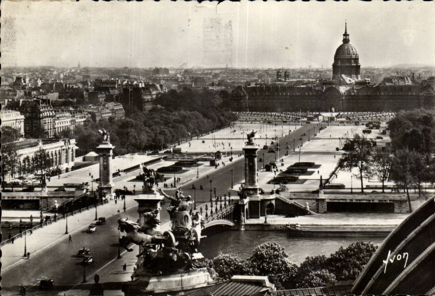 Paris - 7 - Bridge Alexandre III and esplanade of Invalides - CPA