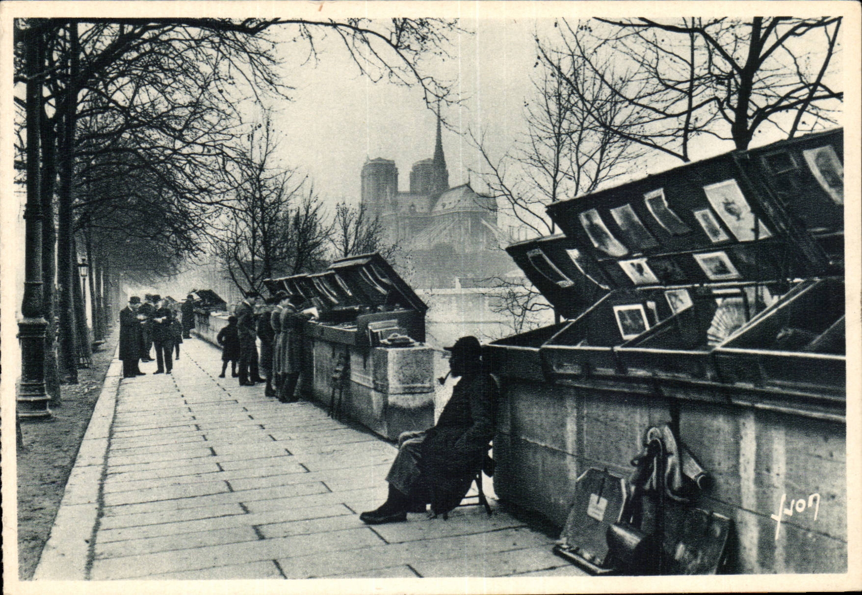 Paris - 5 - Quay of the Small tower - Secondhand booksellers - pipe - CPA