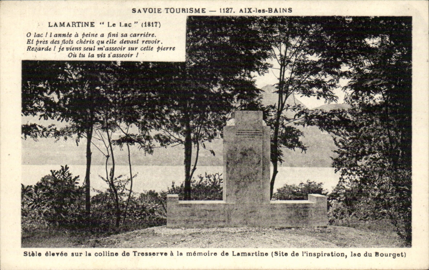 Aix les Bains - Lamartine - the Lake - CPA