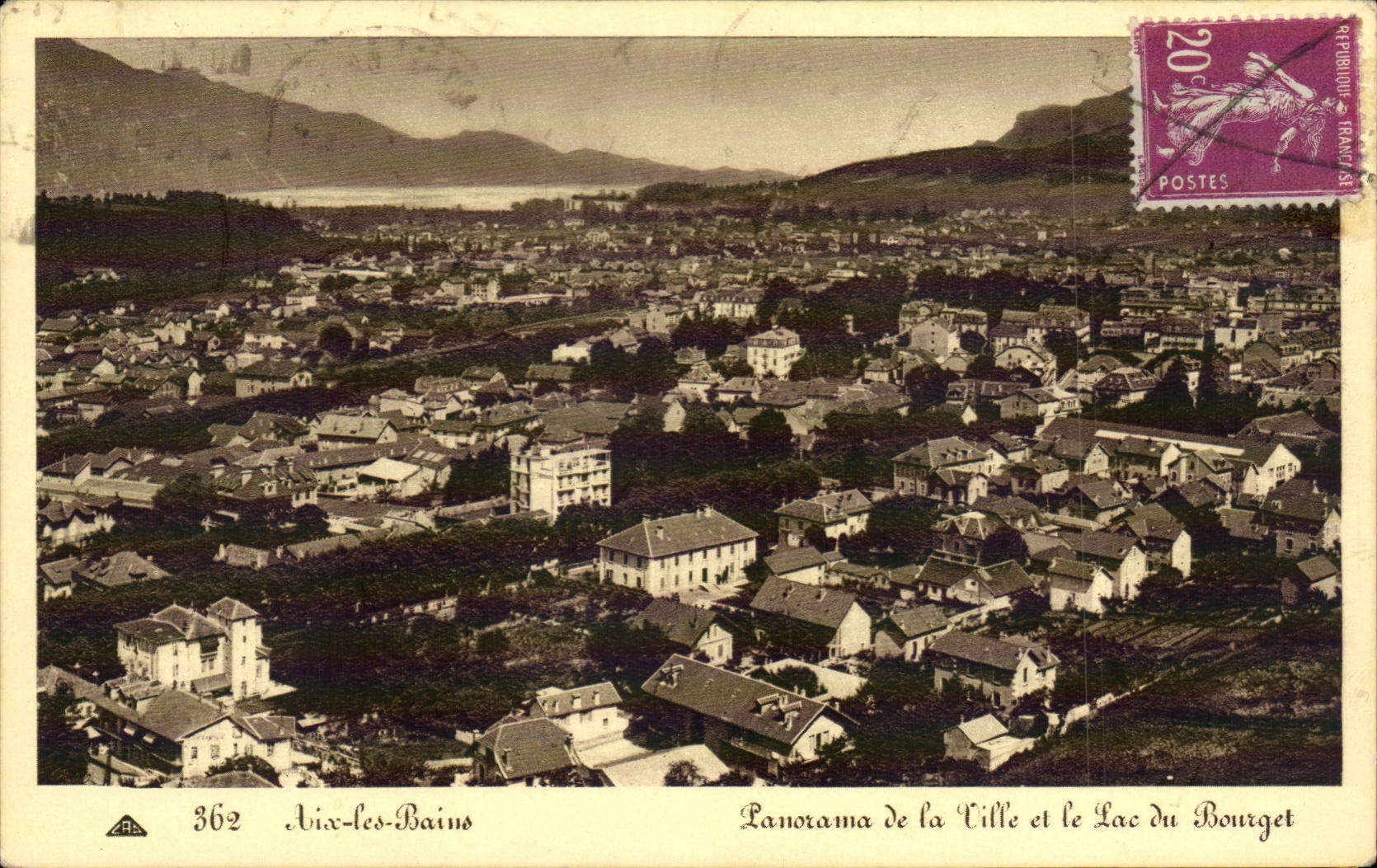 Aix les Bains - Panorama of the City - CPA