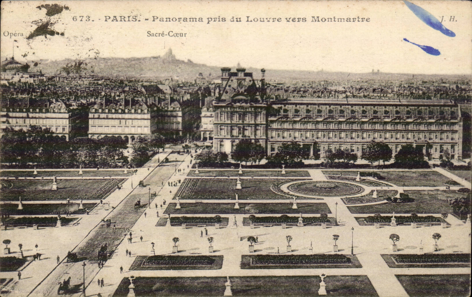Paris - 1 - Panorama pris du ouvre vers Montmartre - Sacre Coeur CPA 