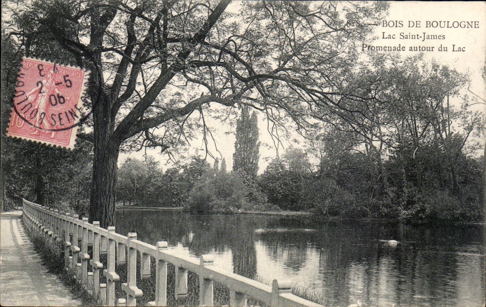 Paris - 16 - Bois de Boulogne - Lac Saint James - Promenade autour du Lac CPA