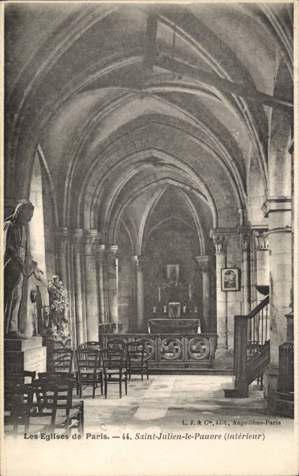 Paris - 5 - Church Saint Julien the Poor one - CPA