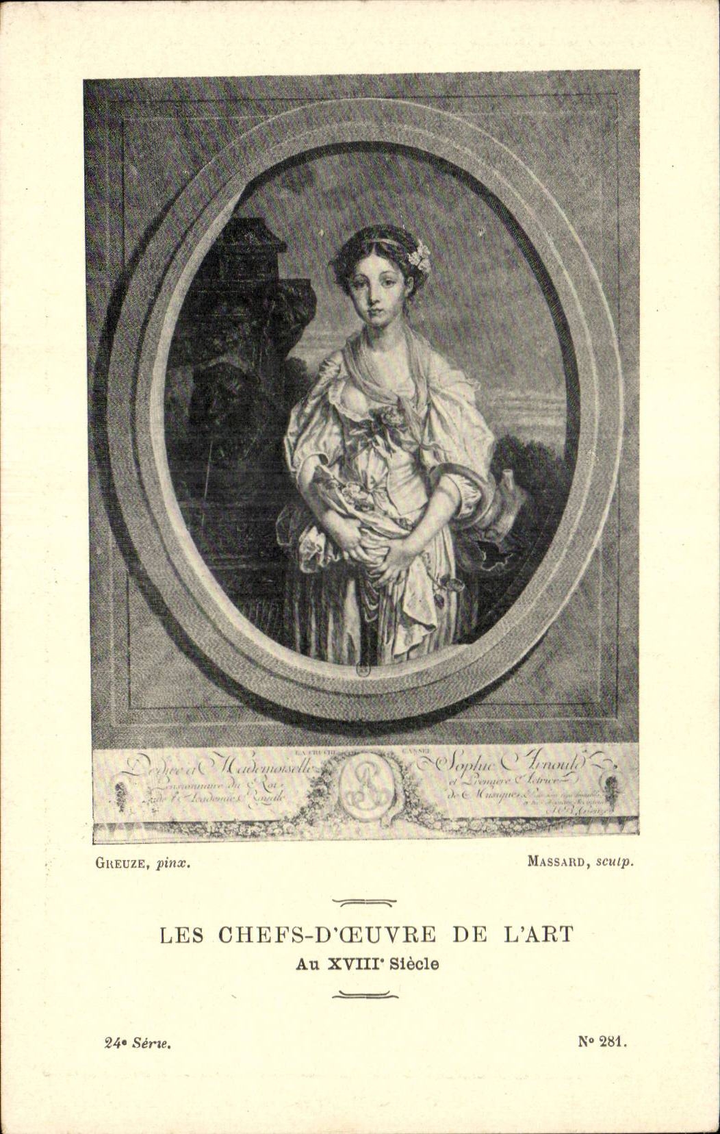 Fantasy - Child - Beautiful child in oval frame chiefs of work of art with 18th - CPA