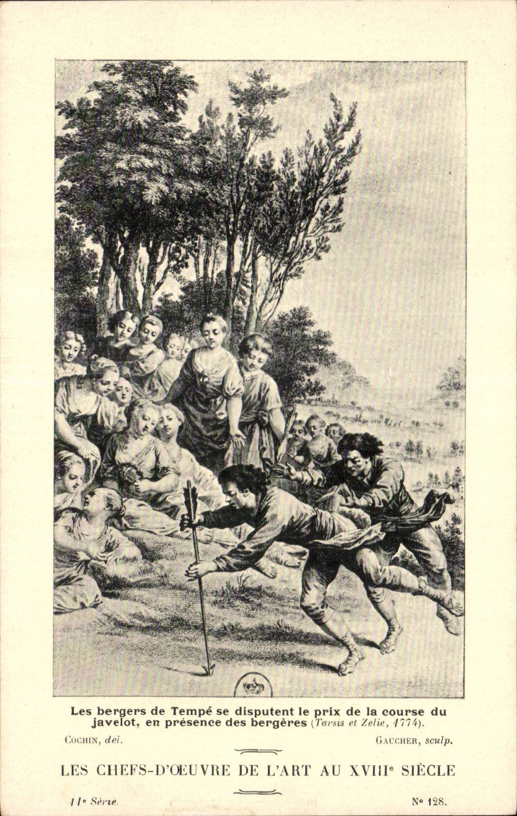 Arts - Tableau - Les bergers de Tempe - Les Chefs d'Oeuvres de l'Art - CPA 