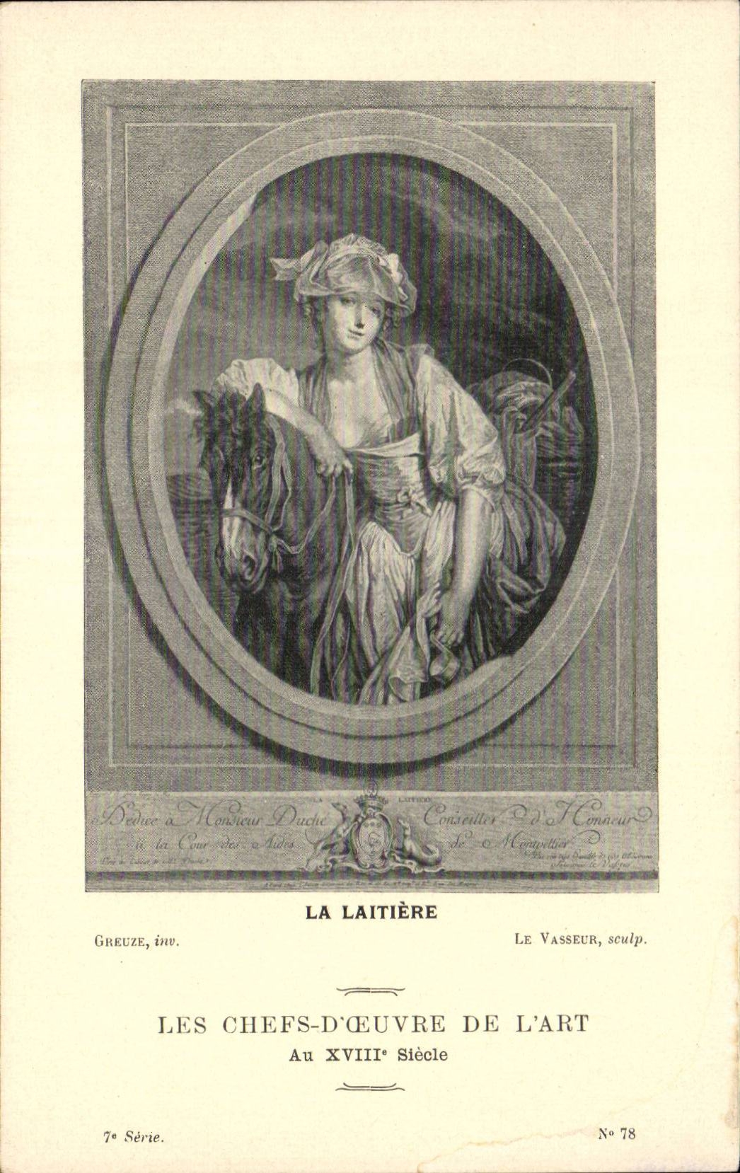 Arts - Tableau - La Laitiere - CPA 