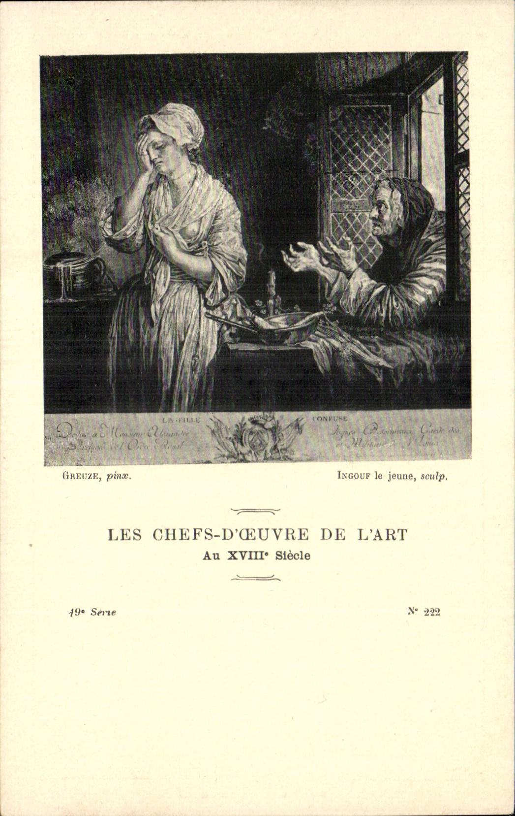 Arts - Tableau - Chefs d'Oeuvre de l'Art au XVIII siecle - CPA 