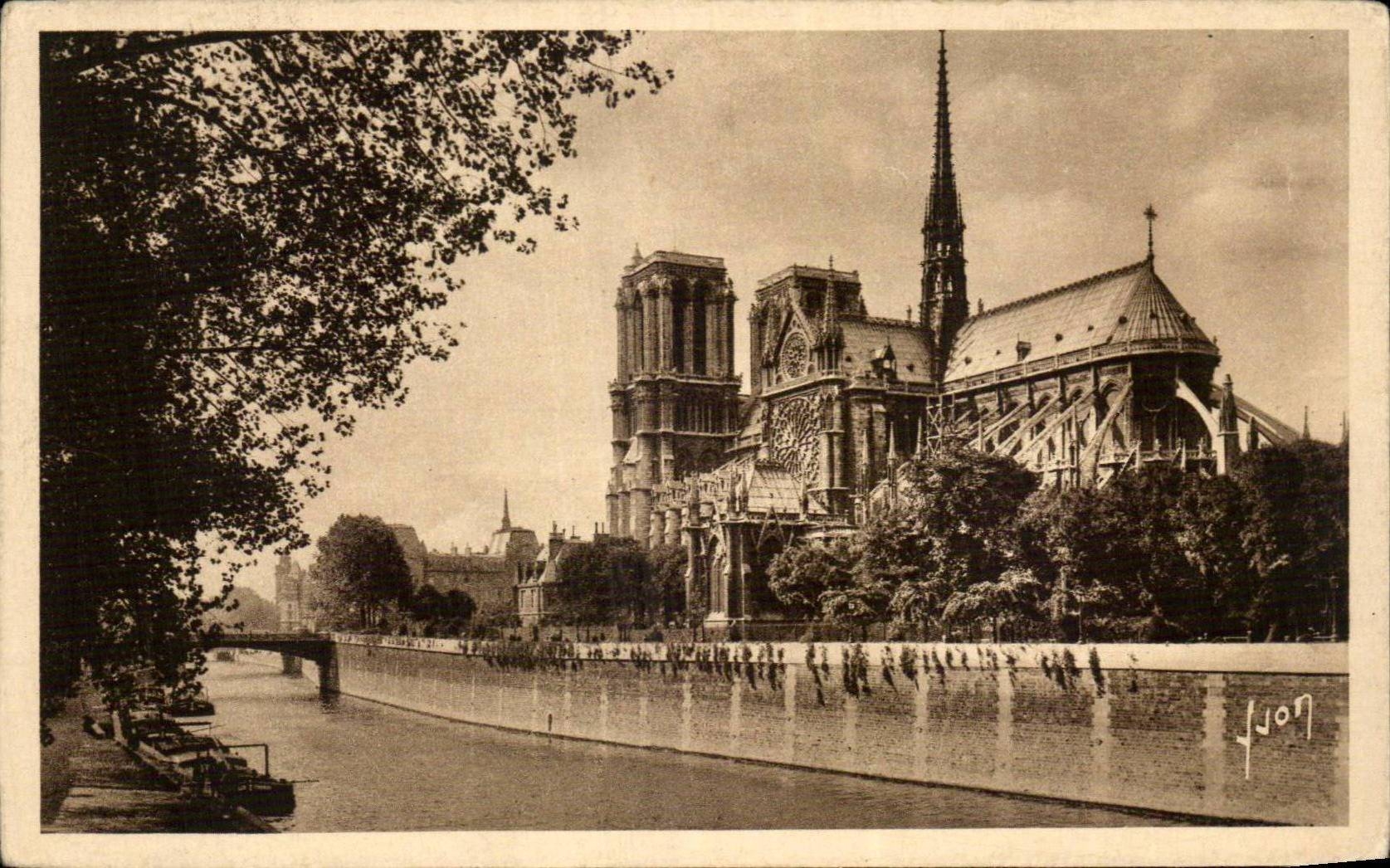 Paris - 4 - Notre Dame et le Square de l'Archeveche - CPA - a¹ir 