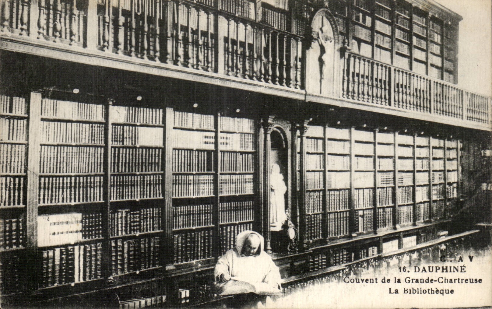 Dauphine - grosses Chatreuse - Kloster - die Bibliothek - CPA - hat ir ¹