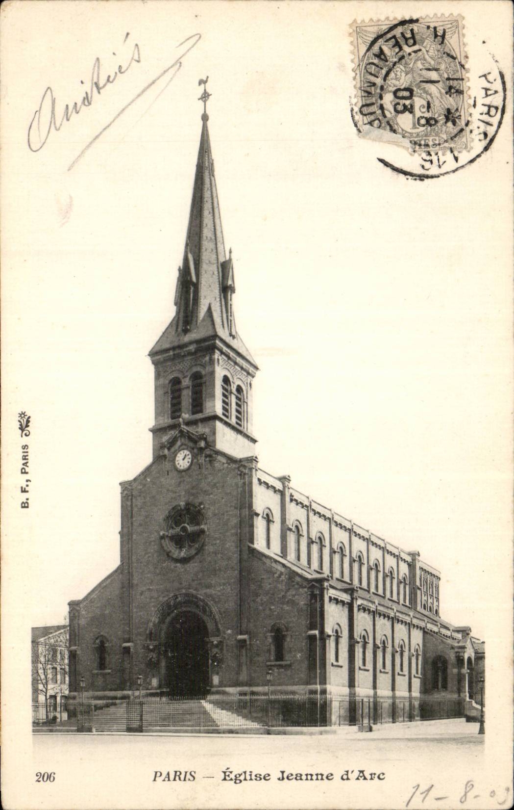 Paris - 4 - Eglise Jeanne d'arc- CPA 