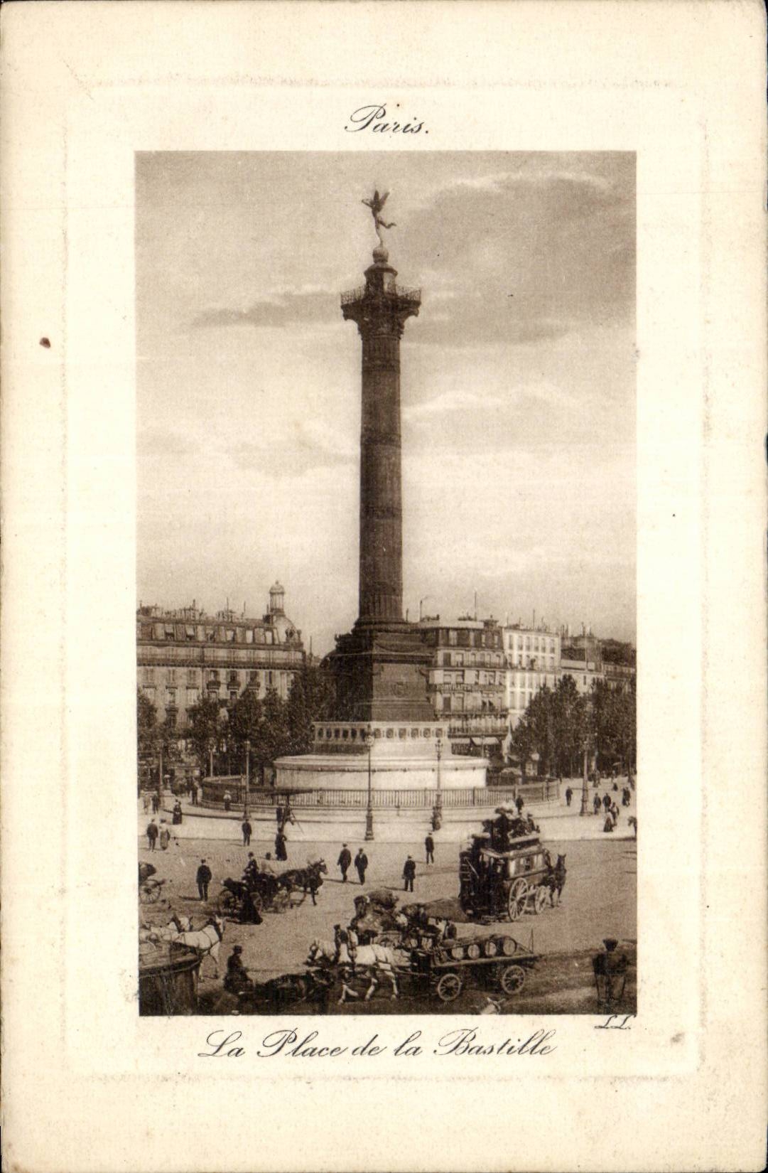 Paris - 10 - the Place of the Bastille - CPA