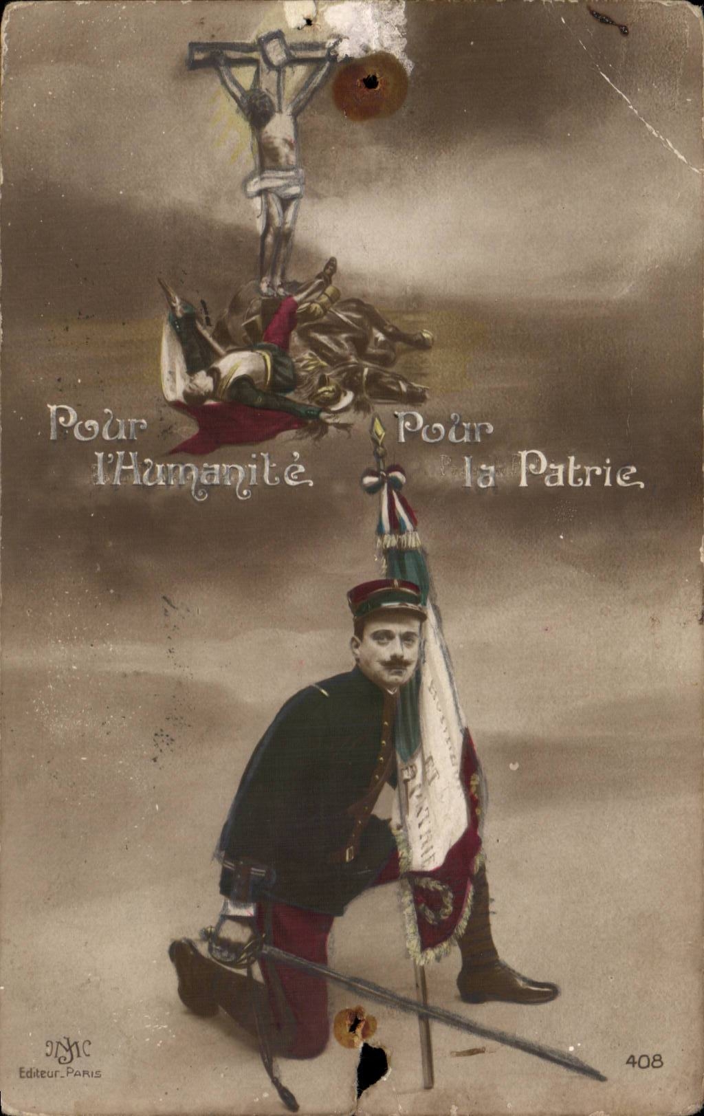 Militaria - Patriotic - For Humanity - For the Fatherland - CPA militaria