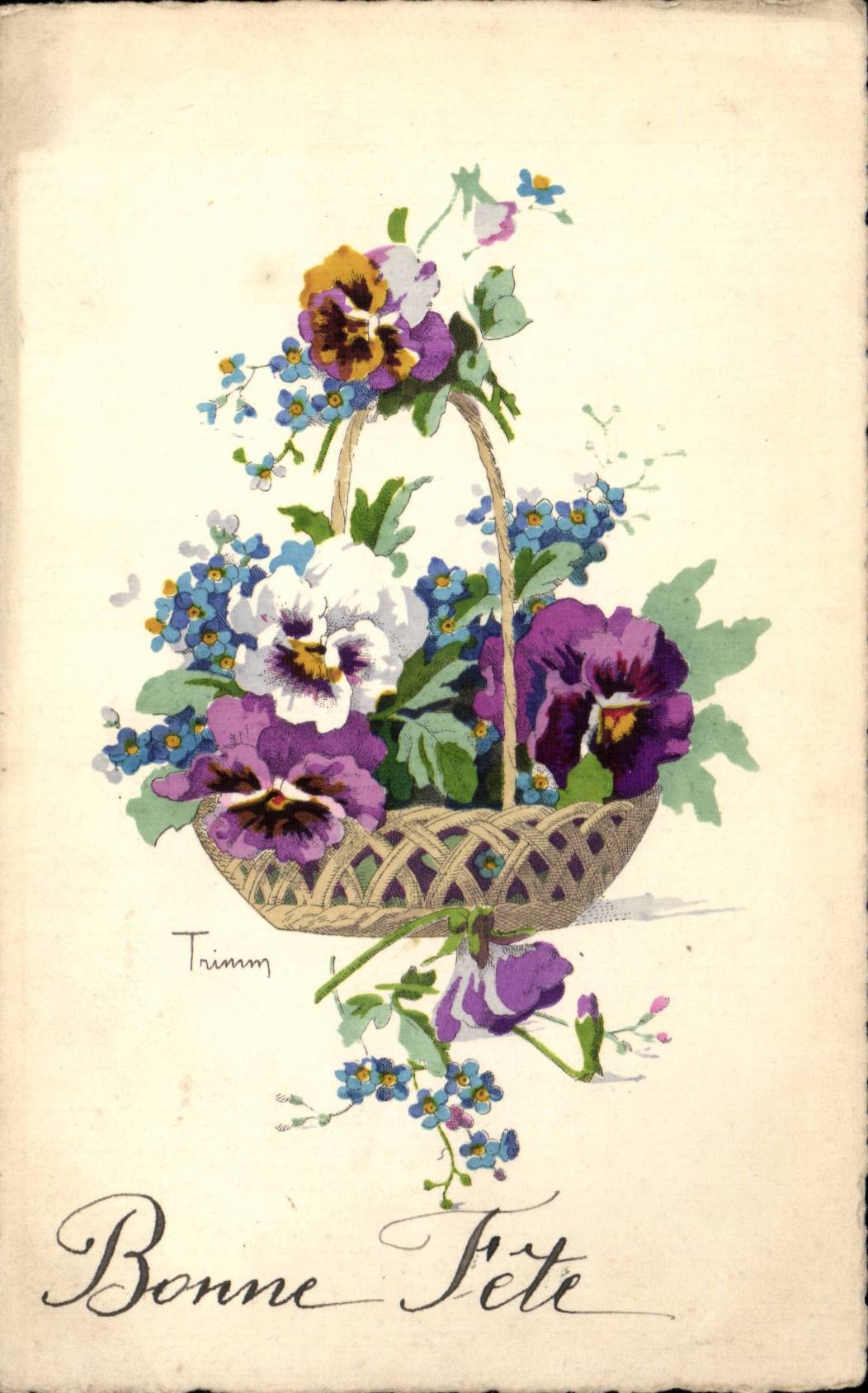 Festivals - Good Festival - Thought - little tennis shoe off pansies CPA