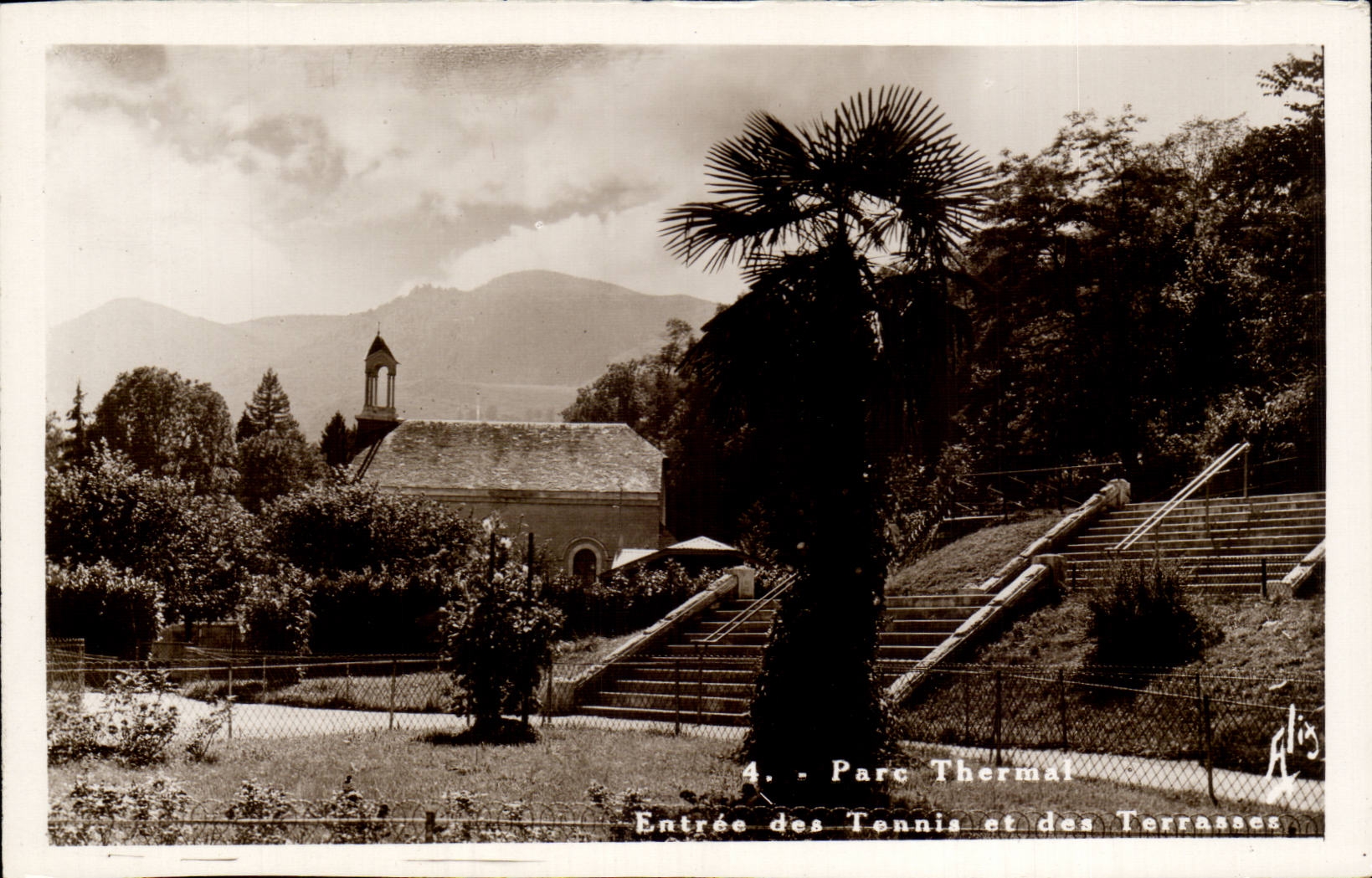 Bagneres de Bigorre - Entrance of Tennis and the Terraces - CPA