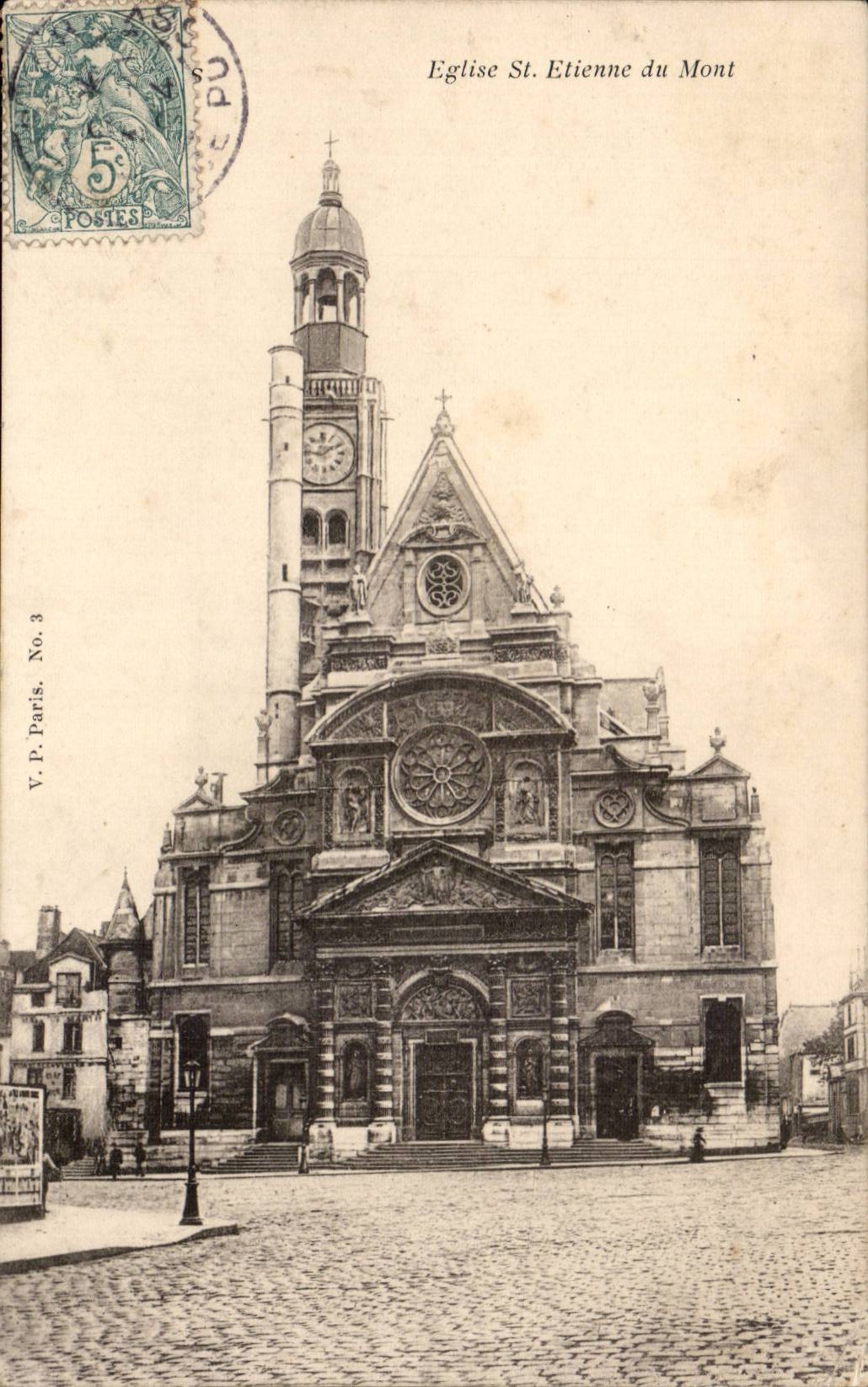 Paris CPA Church St Etienne of the Mount