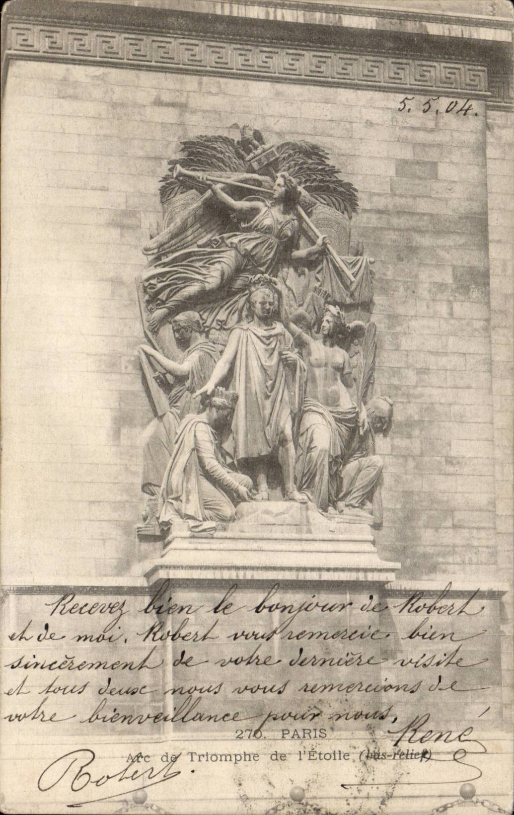 Paris CPA Arc de Triomphe of Etoile