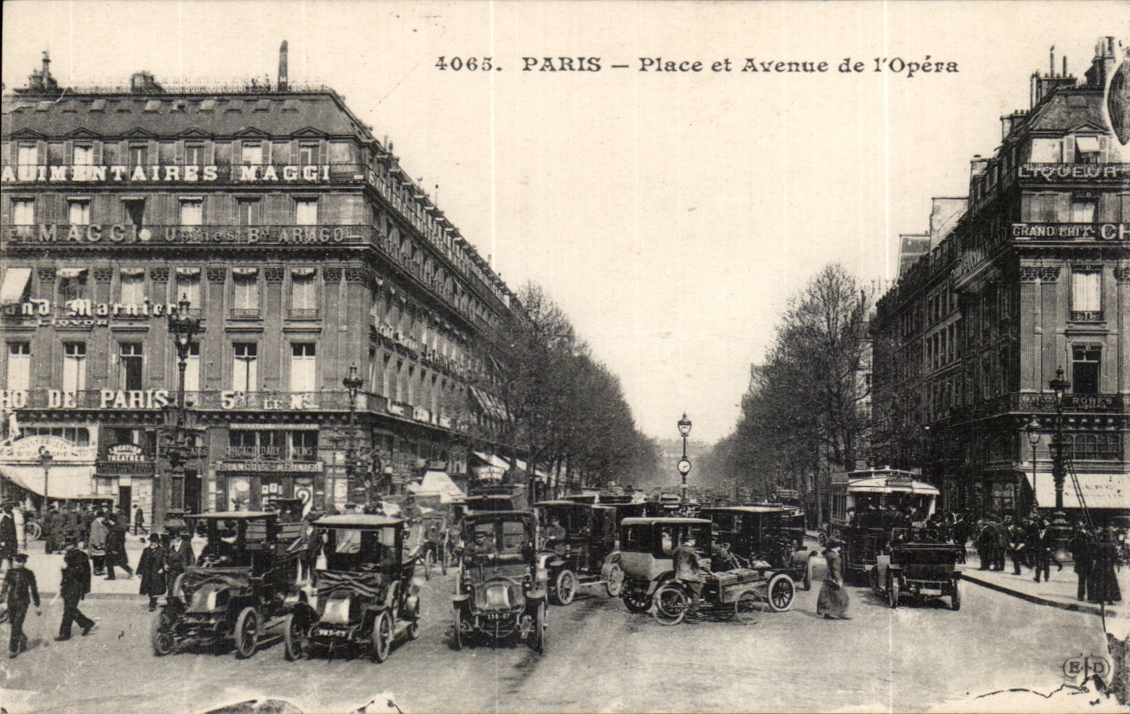 Paris CPA Place et avenue de l'opera