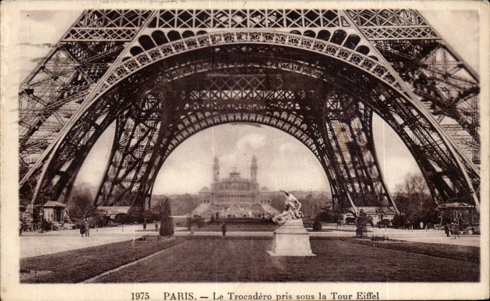 Paris CPA Trocadero taken under the Eiffel Tower