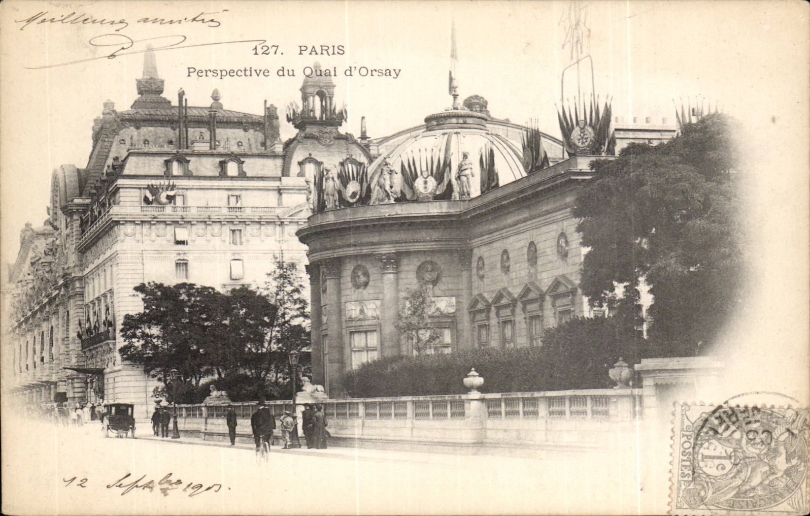 Paris CPA View of the quay of Orsay