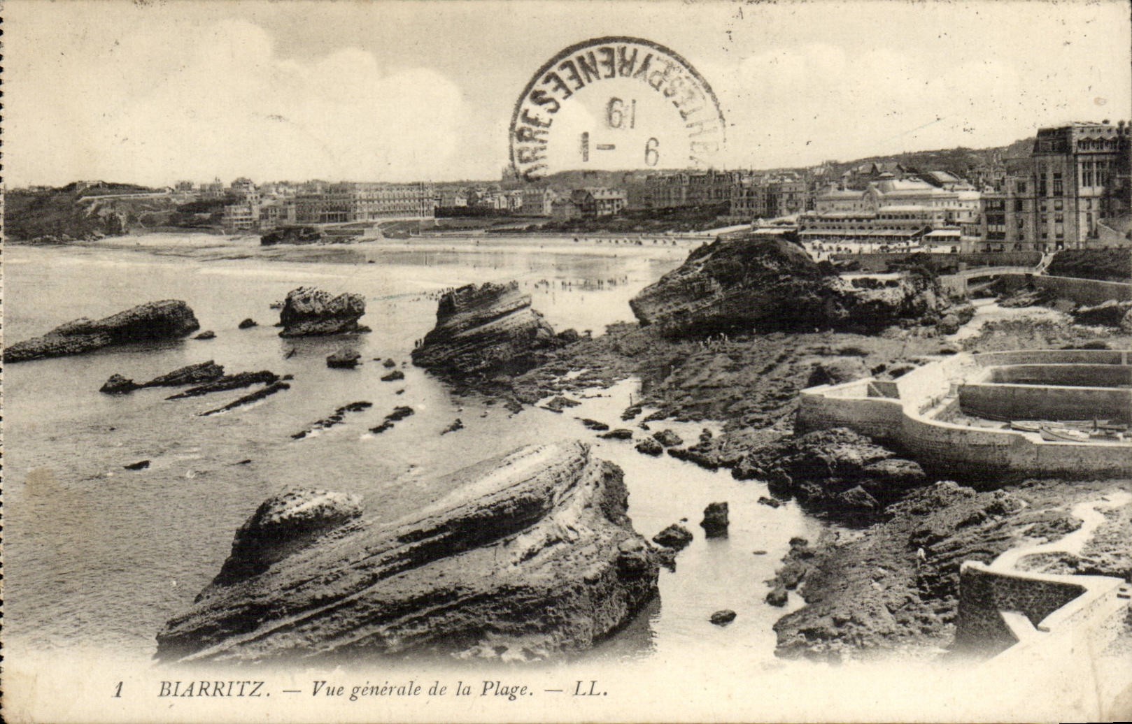 Biarritz CPA Vue generale de la plage