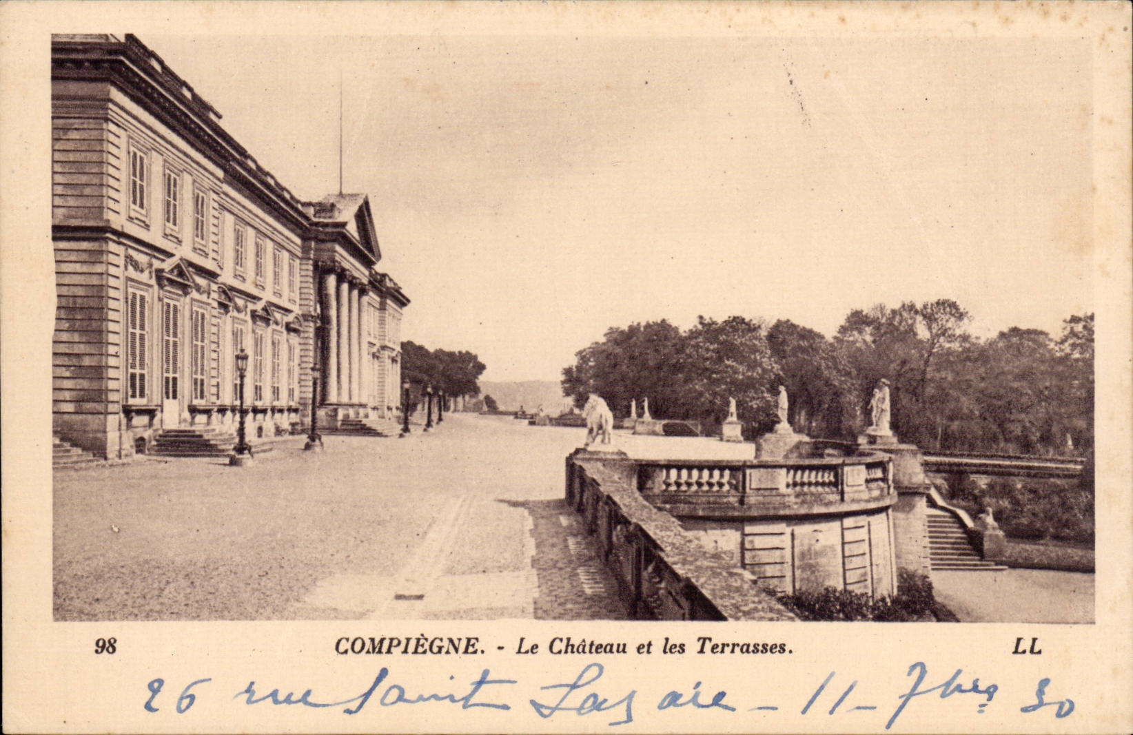 Compiegne CPA Gaumen die Terrasse