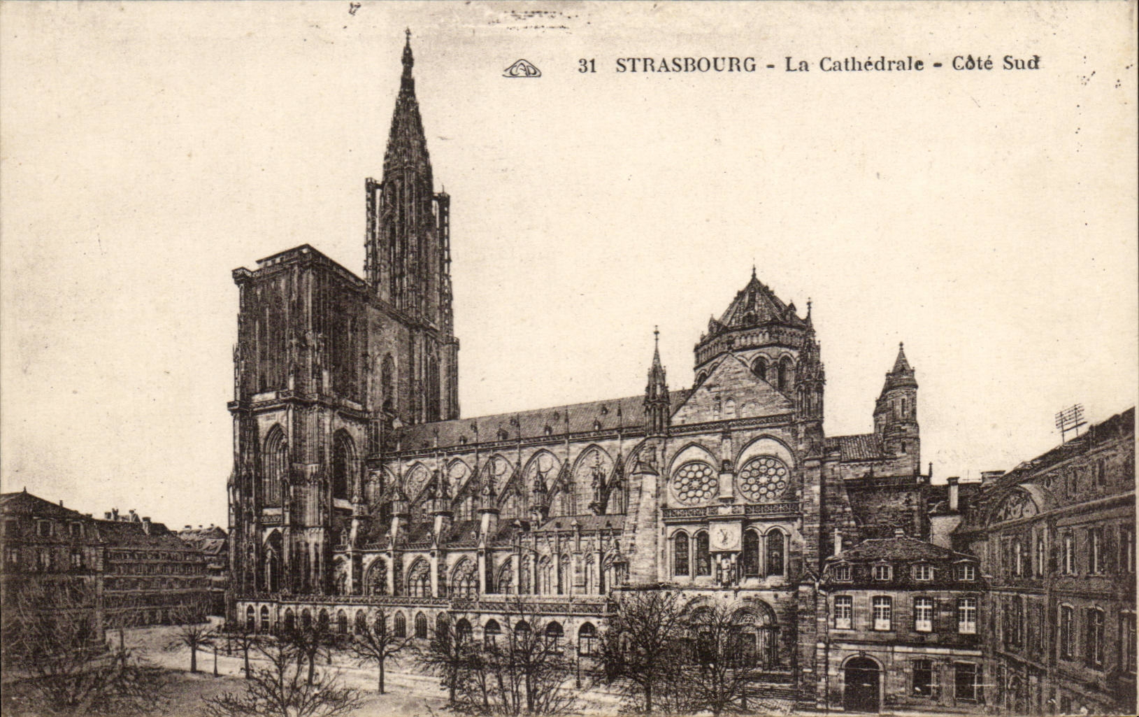 CPA Strasbourg the cathedral Southern part