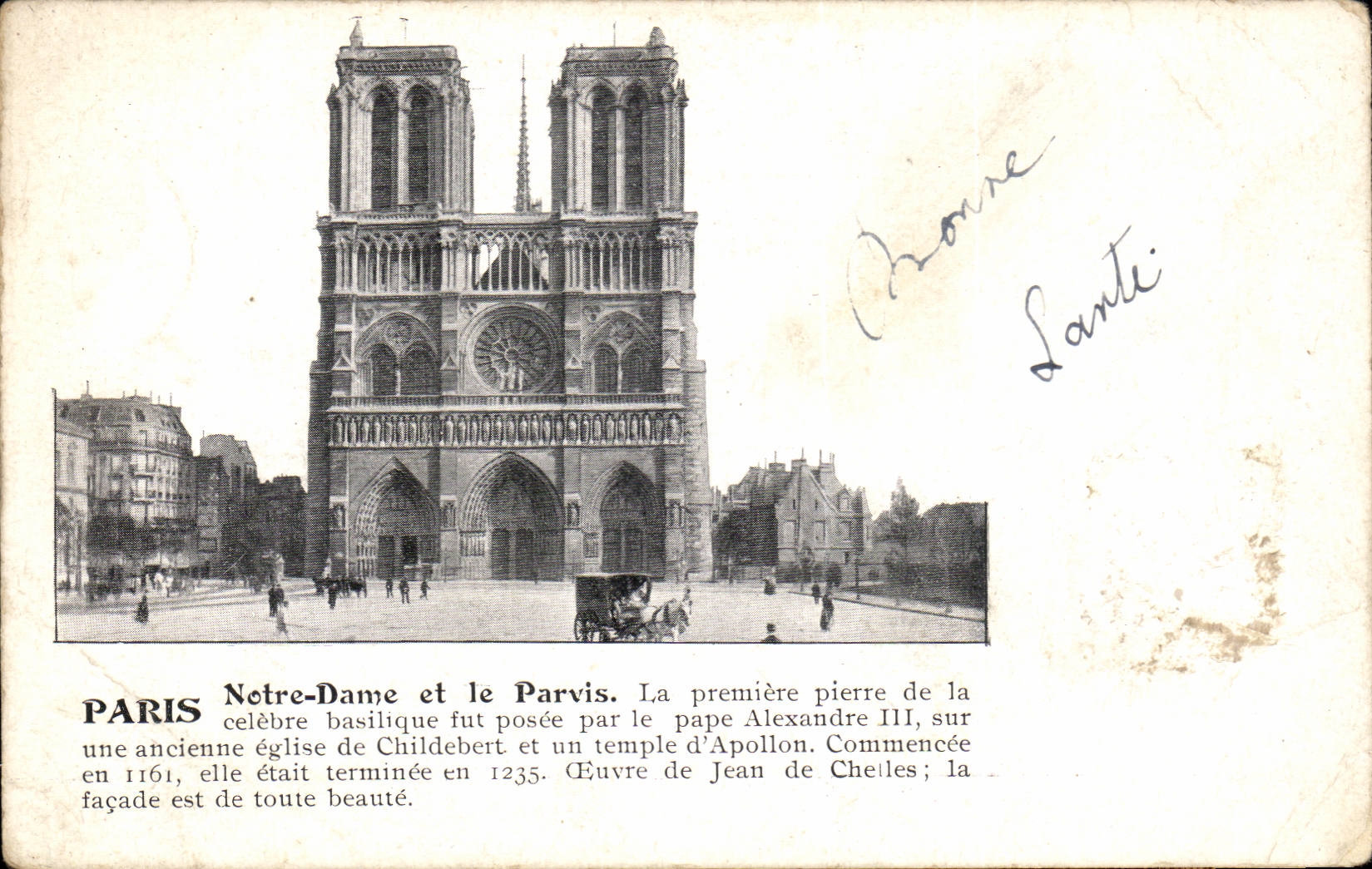 CPA Paris Notre Damet et le parvis