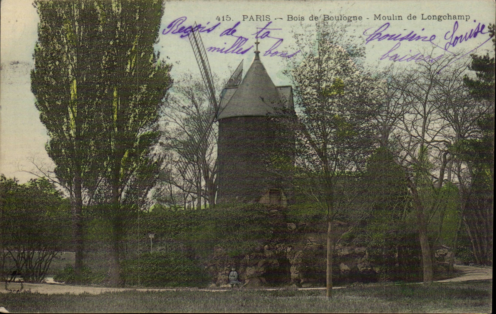 Paris CPA Bois de Boulogne Moulin de Longchamp