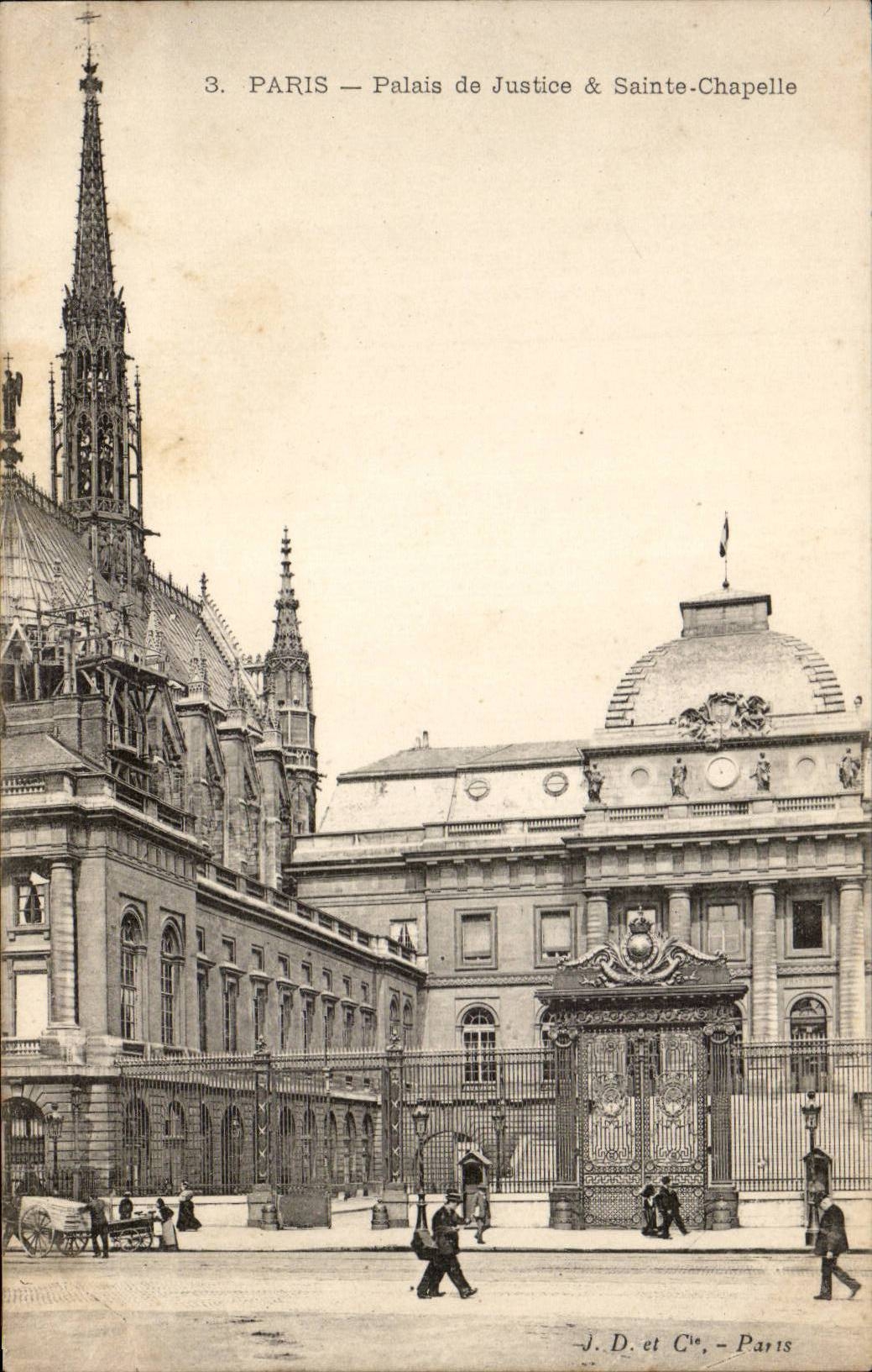 Paris CPA Palais de justice et la saint chapelle