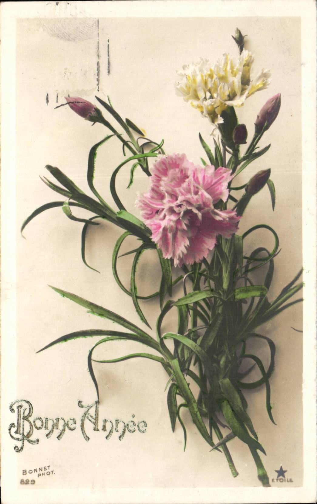 CPA Fantasy Flowers Happy New Year