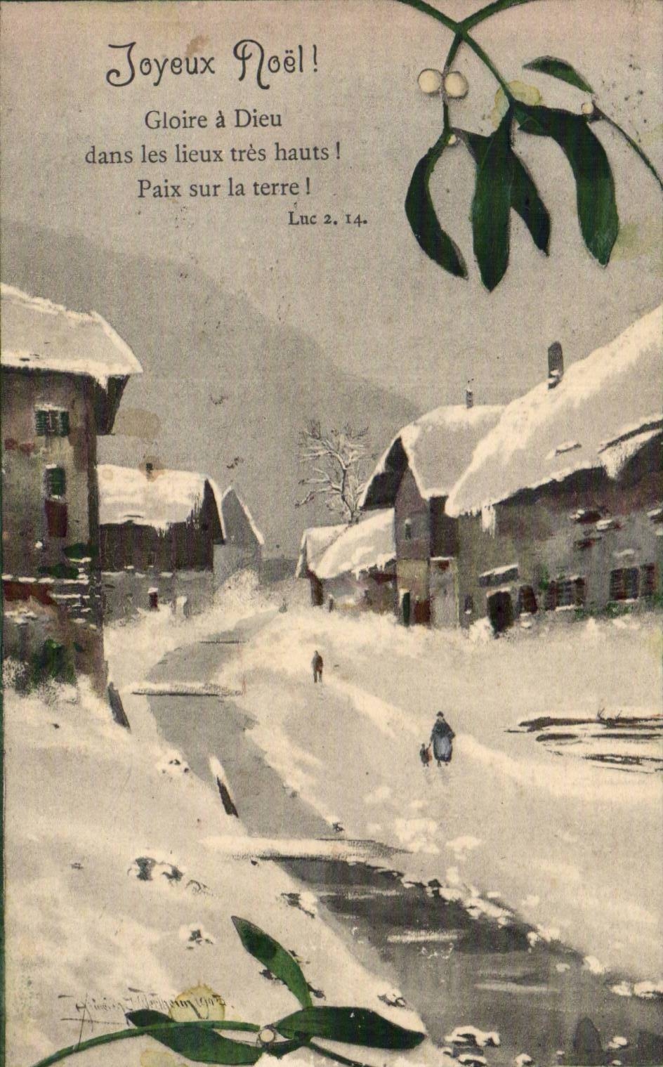 CPA Phantasie-frohe Weihnacht-Weihnachten