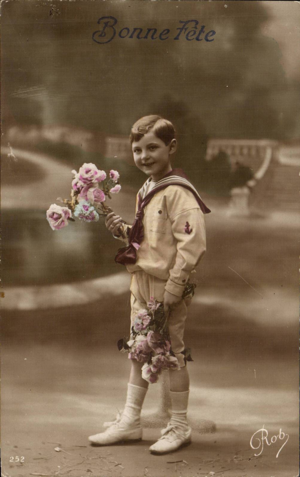 CPA Fantasy Child Boy Good festival