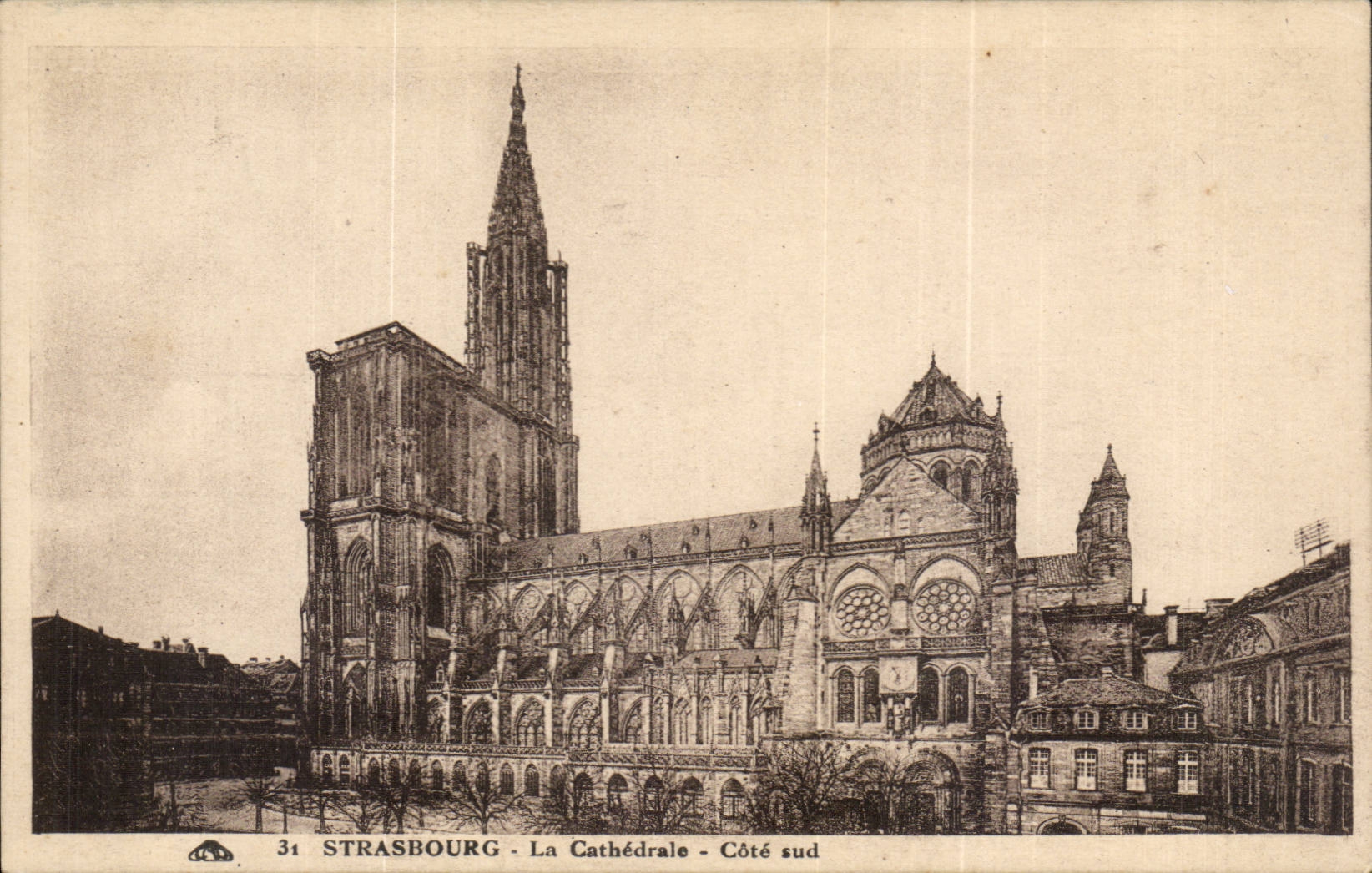 CPA Strasbourg the cathedral Southern part