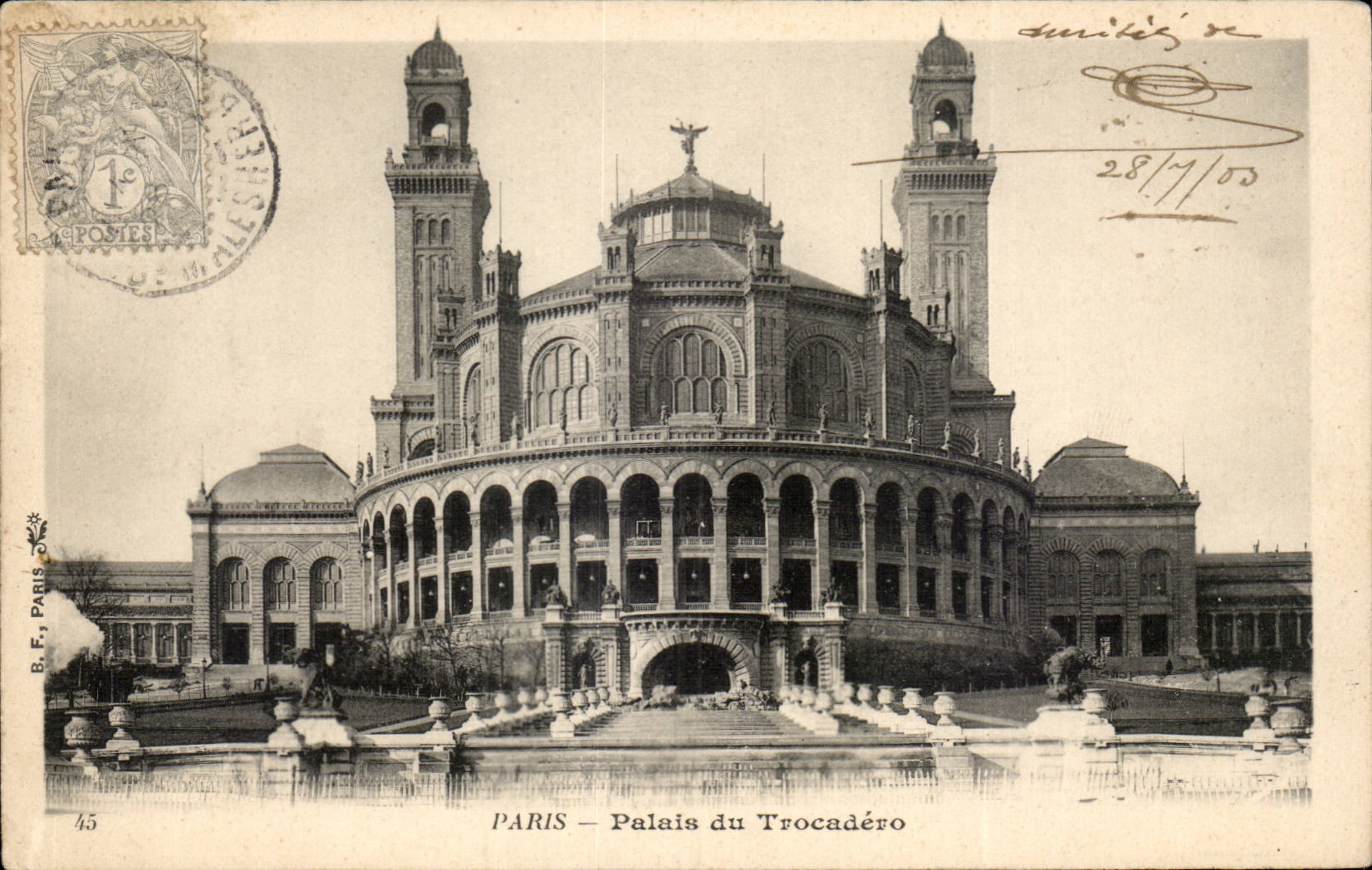 Paris CPA Palate of Trocadero