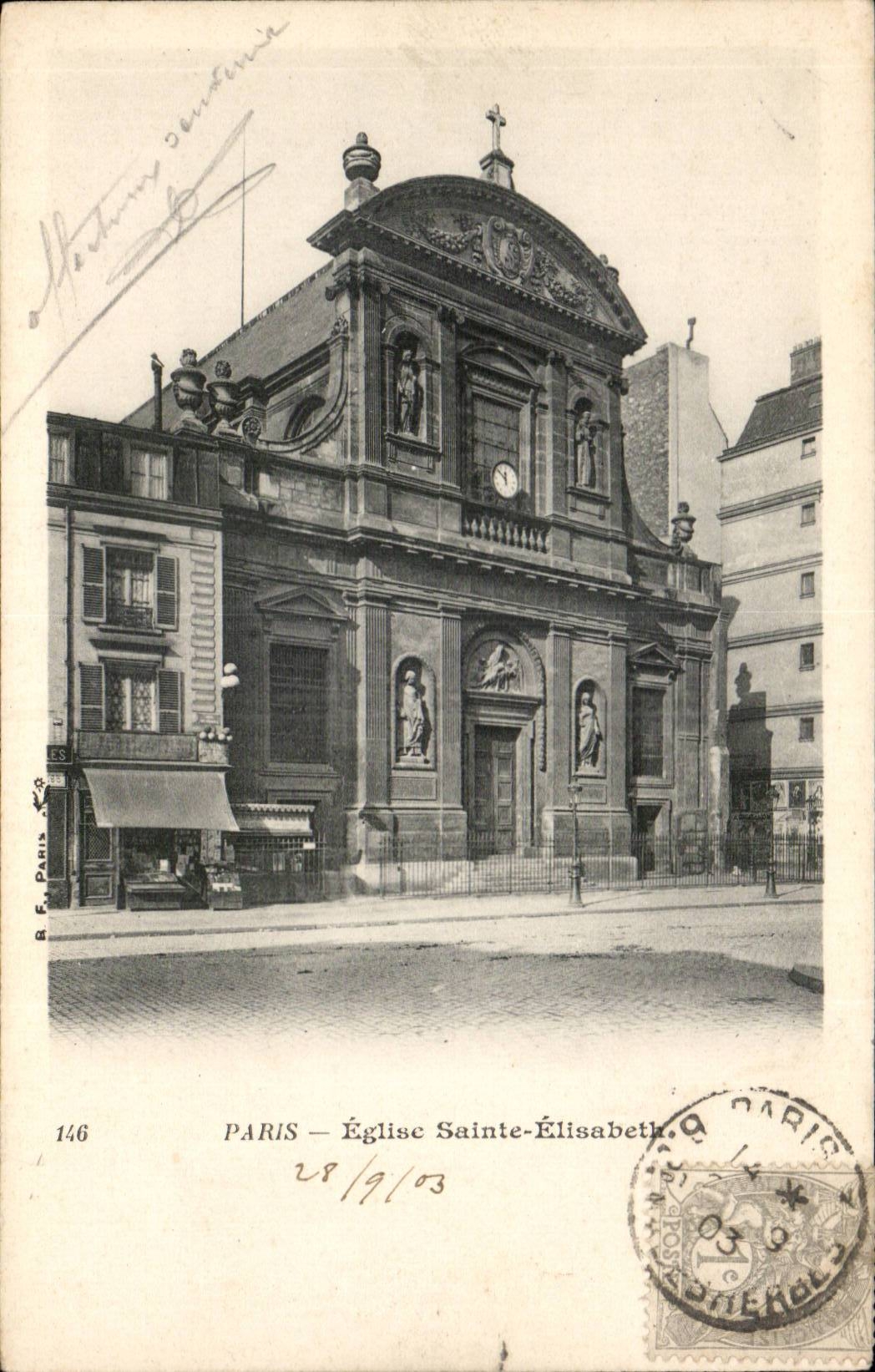 Paris CPA Eglise Sainte Elisabeth