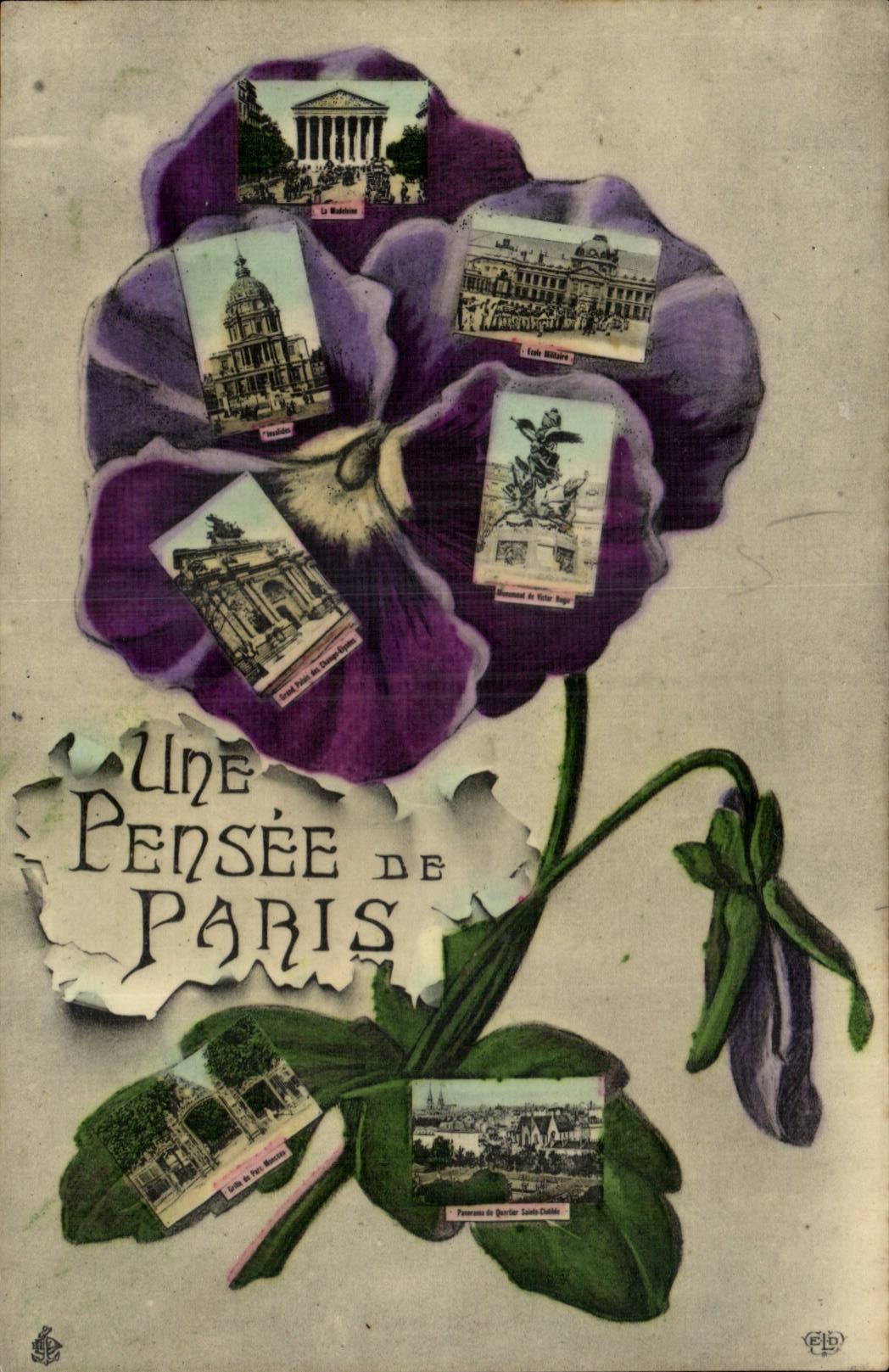 Paris CPA Une pensee