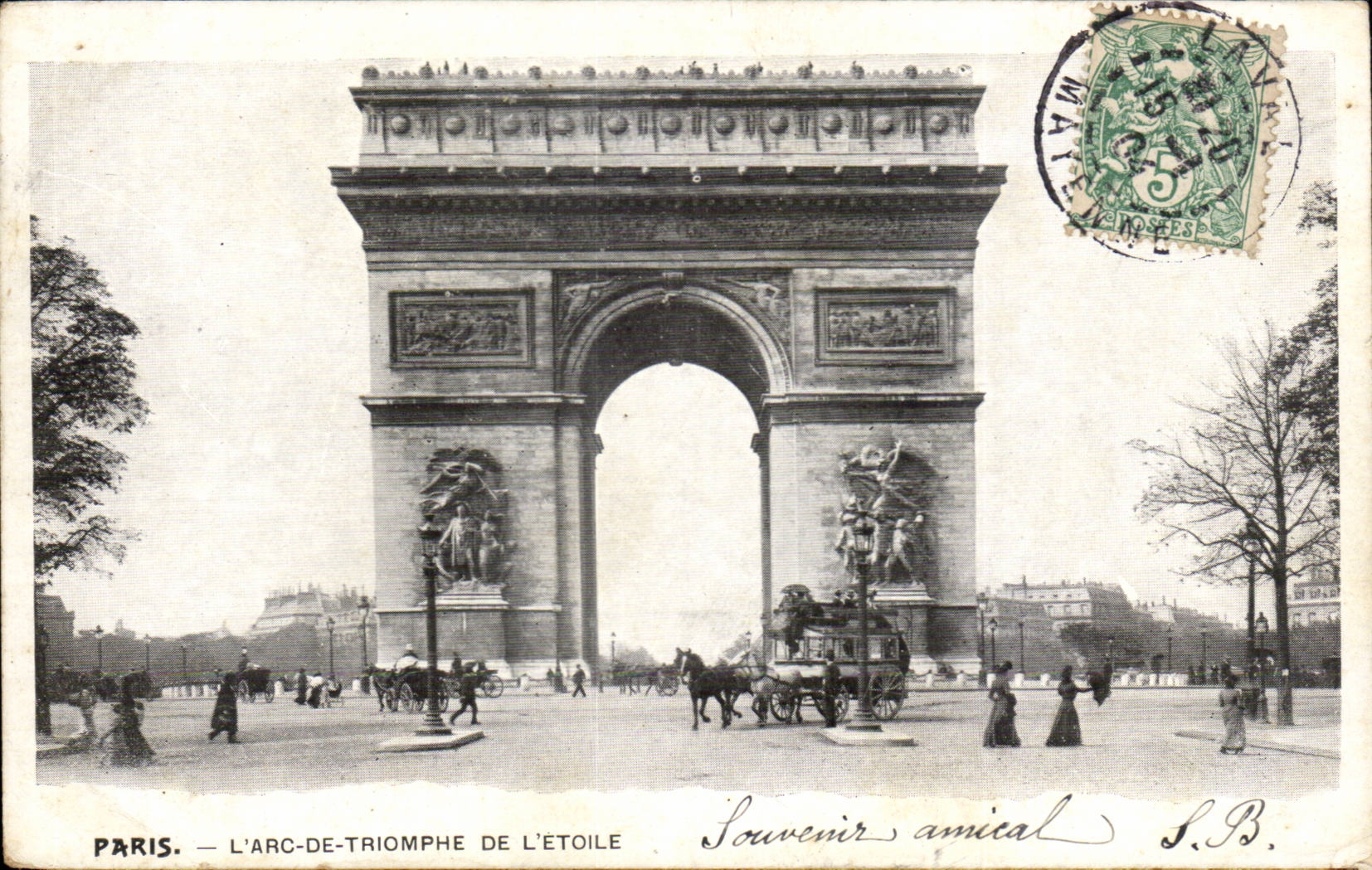 Paris CPA Arc de Triomphe of star