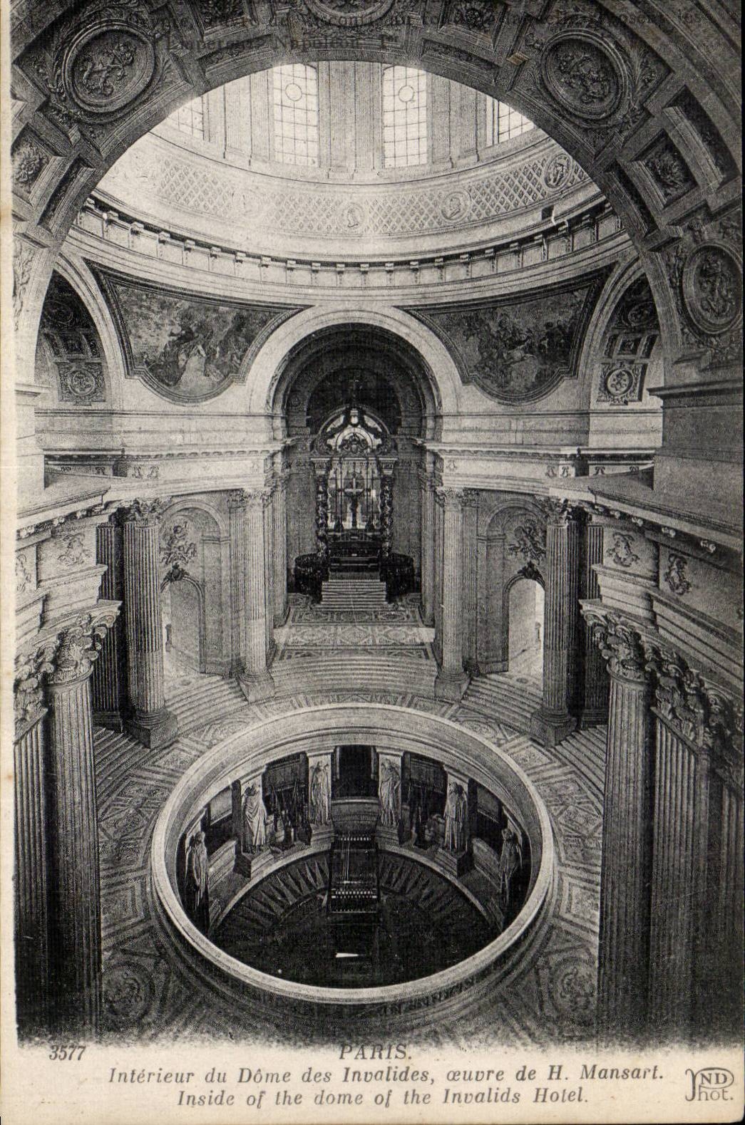 Paris CPA Invalides Work of Mansart Tomb of Napoleon