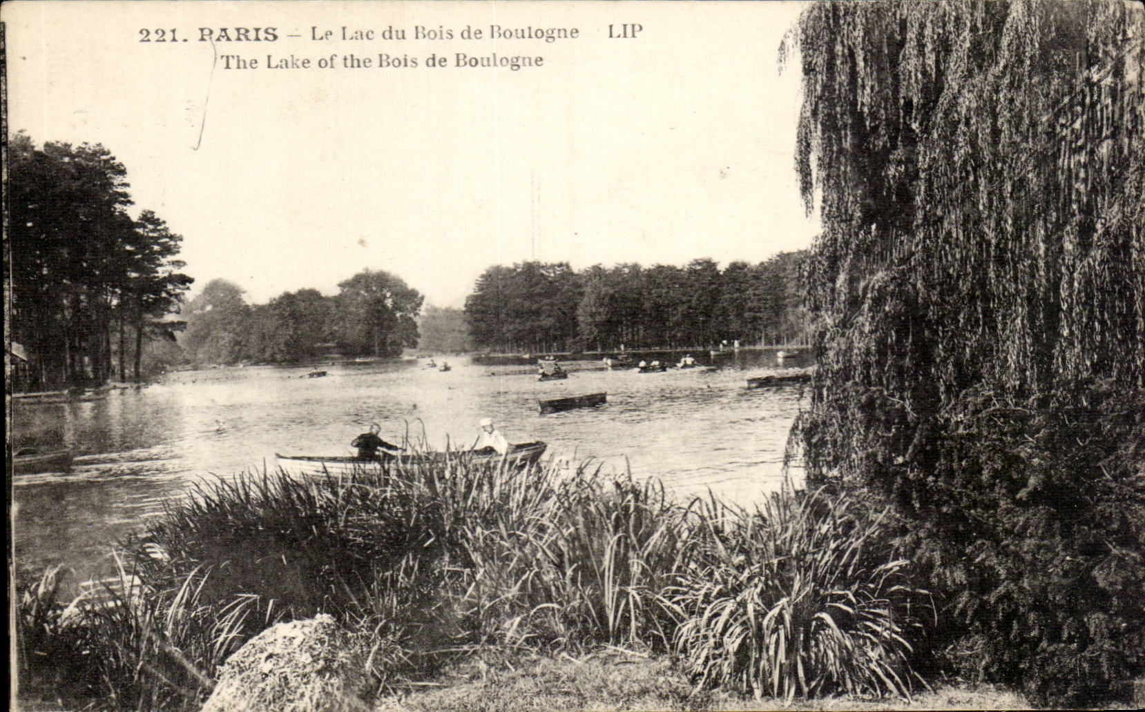 Paris CPA Le lac du Bois de Boulogne